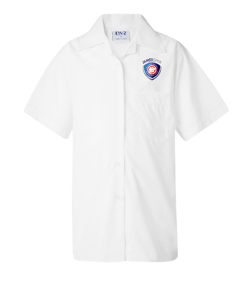 Boy's white short-sleeved shirt