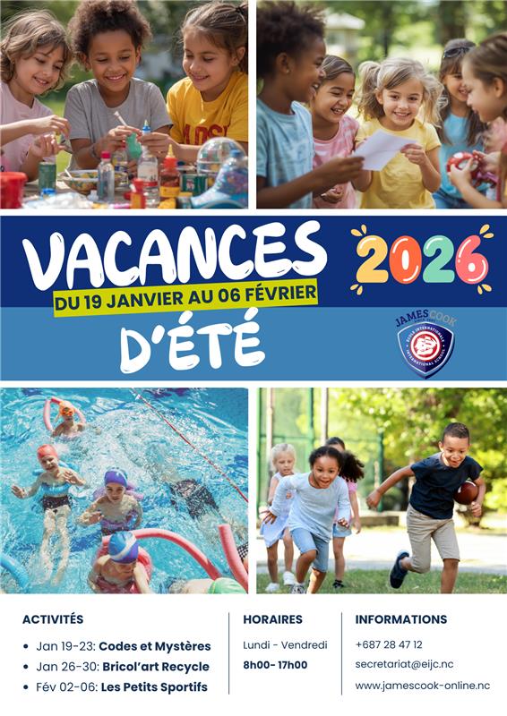 đŹ Stage Vacances ETE 2026 - 19 au 30 janvier 2026