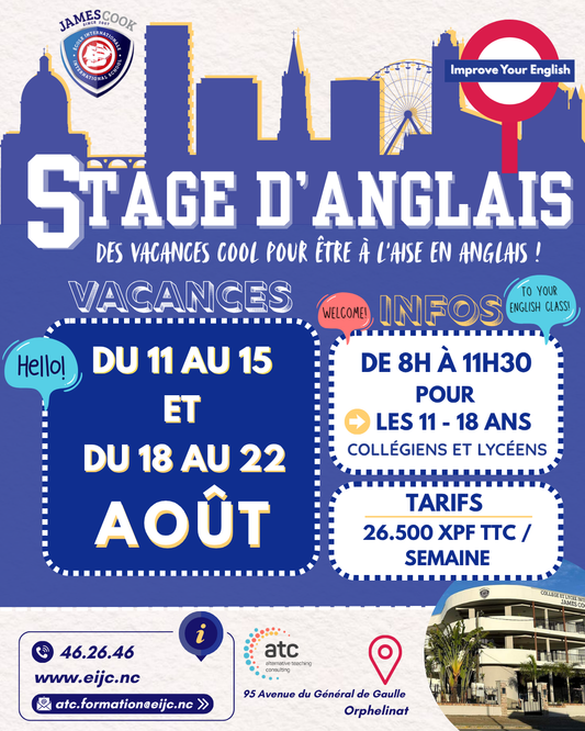 Stage d'anglais - août 2025