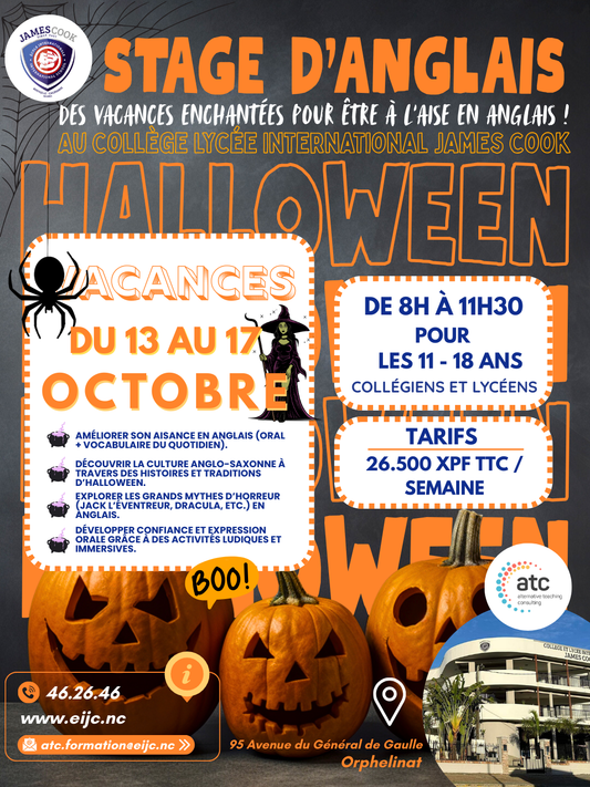 Stage d'Anglais Spécial Hallowen - 11 à 18 ans